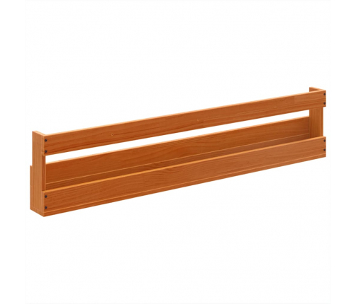 vidaXL sienas apavu plaukti, 2gab., 110x8,5x23,5cm, brūns priedes koks