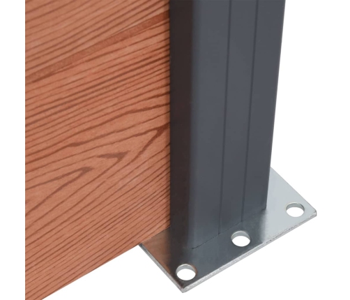 Žoga Paneļu Komplekts, Brūns, 180X186 Cm, Wpc Vidaxl