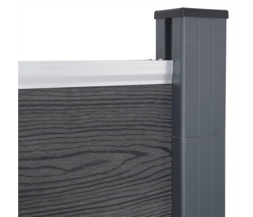 Žoga Panelis, Pelēks, 180X186 Cm, Wpc Vidaxl