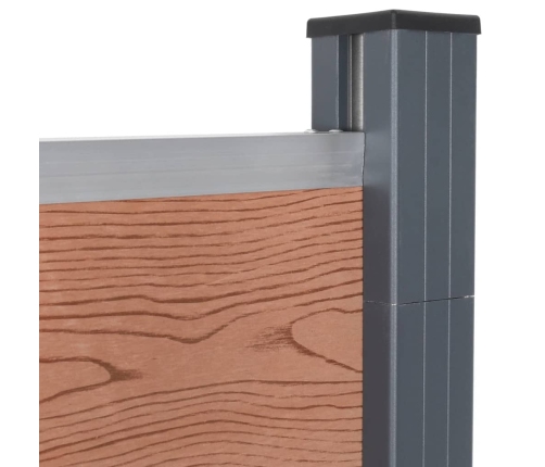 Žoga Paneļu Komplekts, Brūns, 526X186 Cm, Wpc Vidaxl