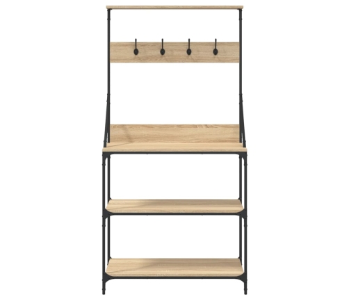 vidaXL virtuves plaukts, 4 līmeņi, koka krāsa,  inženierijas koks