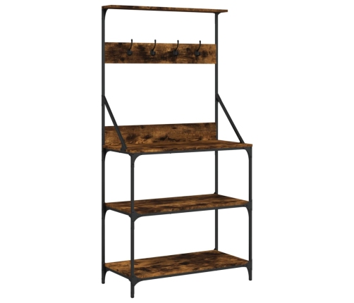 vidaXL virtuves plaukts, 4 līmeņi, ozolkoka, inženierijas koks