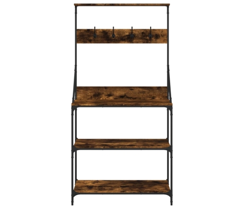 vidaXL virtuves plaukts, 4 līmeņi, ozolkoka, inženierijas koks