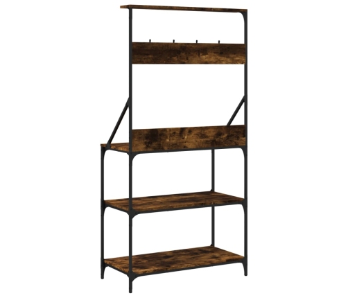 vidaXL virtuves plaukts, 4 līmeņi, ozolkoka, inženierijas koks