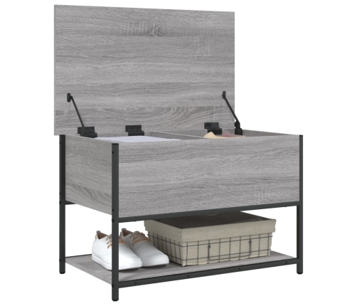 vidaXL uzglabāšanas sols, pelēks, 70x42,5x47 cm, inženierijas koks