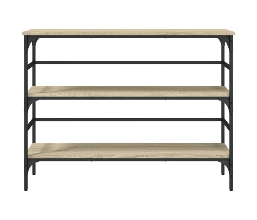 vidaXL konsoles galdiņš, koka krāsa, 100x32x75 cm, inženierijas koks