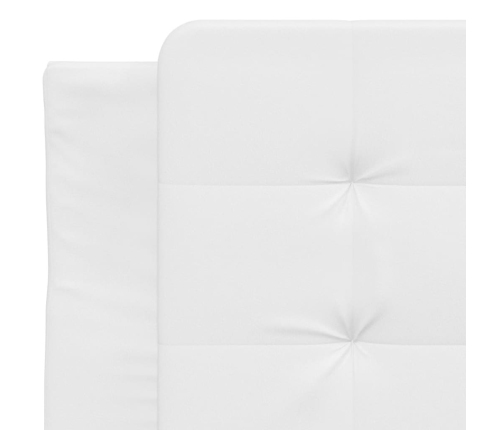 vidaXL gultas rāmis ar galvgali, balts, 80x200 cm, mākslīgā āda