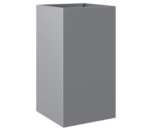 vidaXL puķu kaste, sudrabaina, 42x38x75 cm, cinkots tērauds