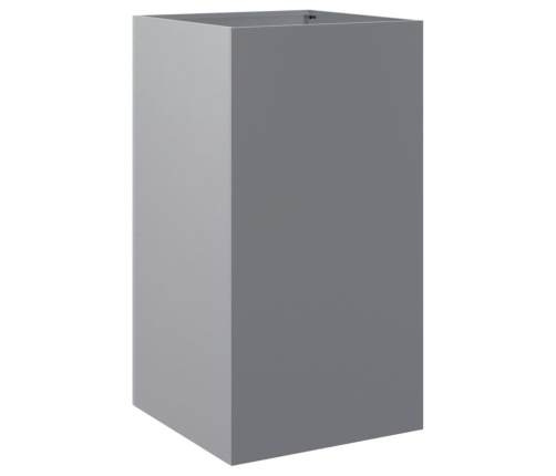 vidaXL puķu kaste, sudrabaina, 42x38x75 cm, cinkots tērauds