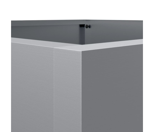 vidaXL puķu kaste, sudrabaina, 42x38x75 cm, cinkots tērauds