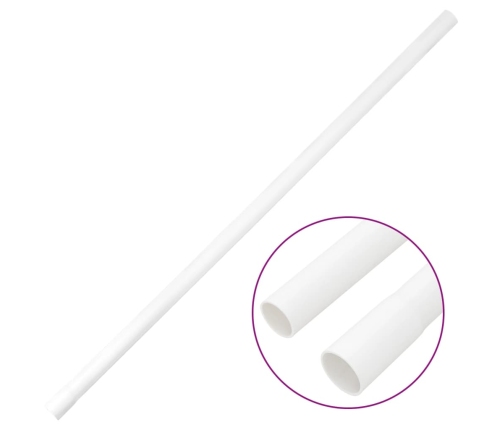 vidaXL kabeļu kanāli, Ø20 mm, 10 m, PVC