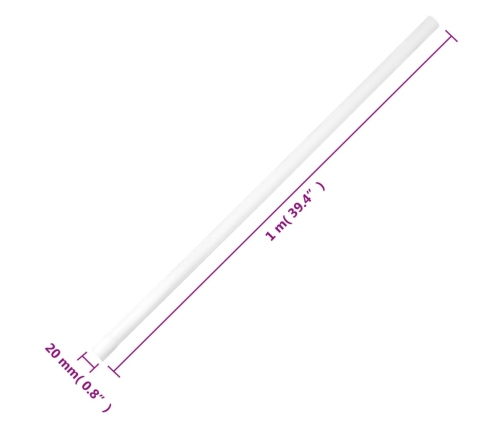 vidaXL kabeļu kanāli, Ø20 mm, 10 m, PVC