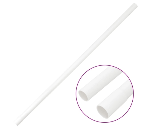vidaXL kabeļu kanāli, Ø25 mm, 10 m, PVC