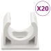 vidaXL kabeļu kanāli ar klipšiem, Ø25 mm, 10 m, PVC
