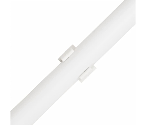 vidaXL kabeļu kanāli ar klipšiem, Ø25 mm, 10 m, PVC