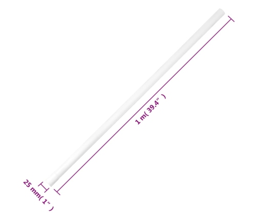 vidaXL kabeļu kanāli ar klipšiem, Ø25 mm, 10 m, PVC