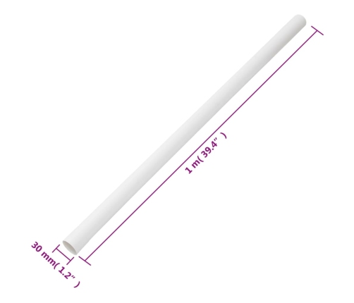 vidaXL kabeļu kanāli, Ø30 mm, 30 m, PVC