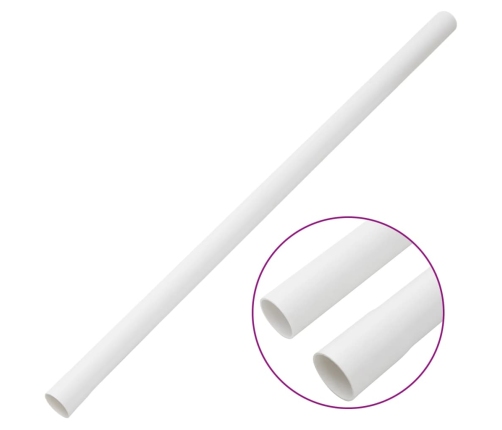 vidaXL kabeļu kanāli ar klipšiem, Ø30 mm, 30 m, PVC