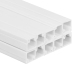 vidaXL kabeļu kanāli, 15x10 mm, 10 m, PVC