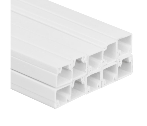 vidaXL kabeļu kanāli, 25x16 mm, 10 m, PVC