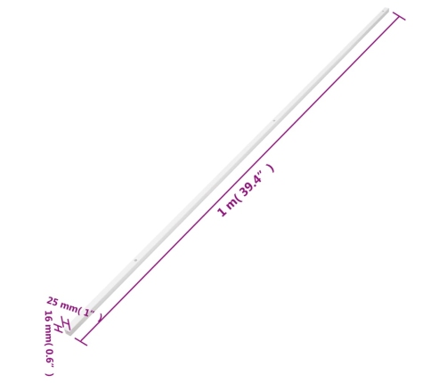 vidaXL kabeļu kanāli, 25x16 mm, 10 m, PVC