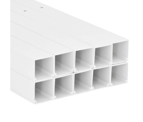 vidaXL kabeļu kanāli, 150x50 mm, 10 m, PVC