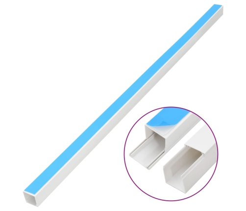 vidaXL kabeļu kanāli, pašlīmējoši, 10x10 mm, 10 m, PVC