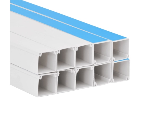 vidaXL kabeļu kanāli, pašlīmējoši, 10x10 mm, 10 m, PVC