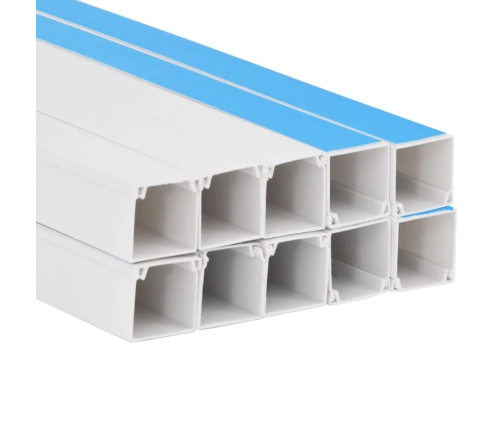 vidaXL kabeļu kanāli, pašlīmējoši, 20x10 mm, 10 m, PVC