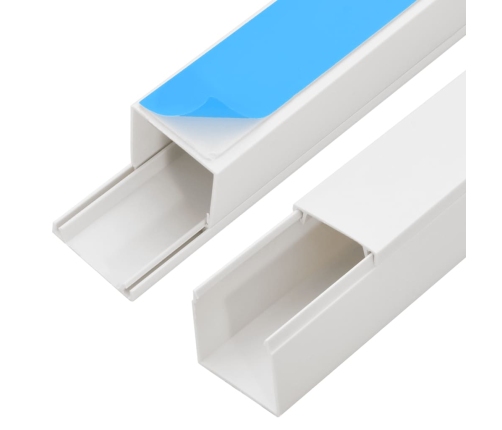 vidaXL kabeļu kanāli, pašlīmējoši, 20x10 mm, 10 m, PVC