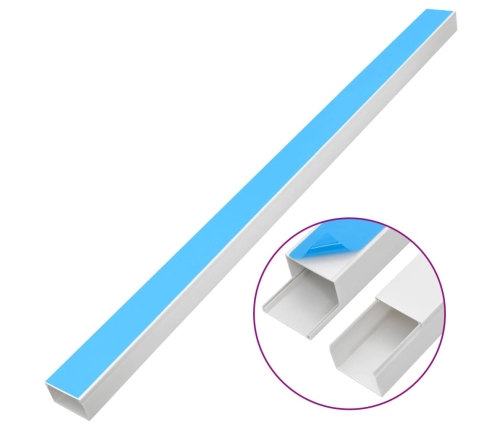 vidaXL kabeļu kanāli, pašlīmējoši, 60x40 mm, 10 m, PVC