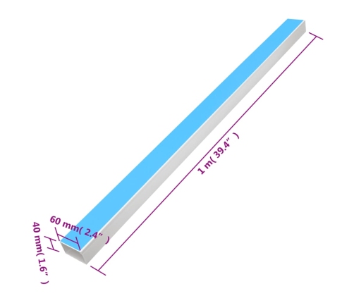 vidaXL kabeļu kanāli, pašlīmējoši, 60x40 mm, 10 m, PVC