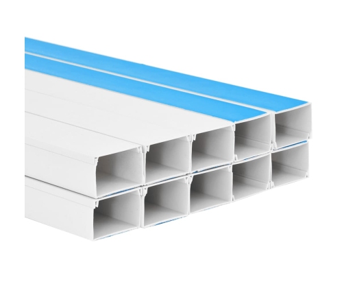 vidaXL kabeļu kanāli, pašlīmējoši, 60x60 mm, 10 m, PVC