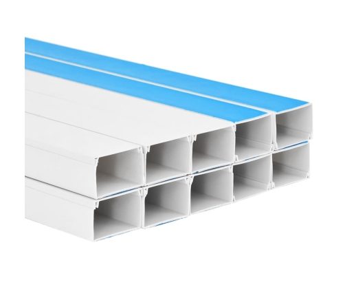 vidaXL kabeļu kanāli, pašlīmējoši, 100x60 mm, 10 m, PVC