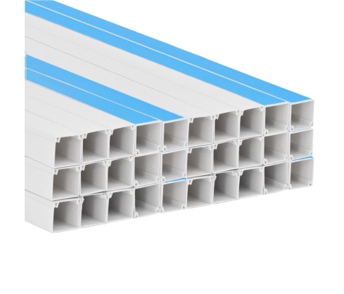 vidaXL kabeļu kanāli, pašlīmējoši, 25x25 mm, 30 m, PVC