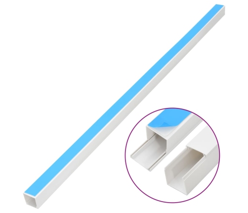 vidaXL kabeļu kanāli, pašlīmējoši, 40x40 mm, 30 m, PVC