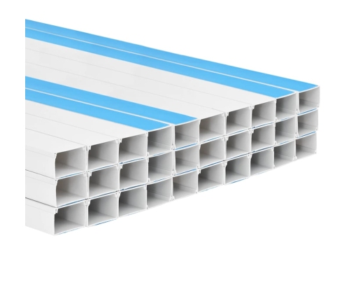 vidaXL kabeļu kanāli, pašlīmējoši, 60x60 mm, 30 m, PVC