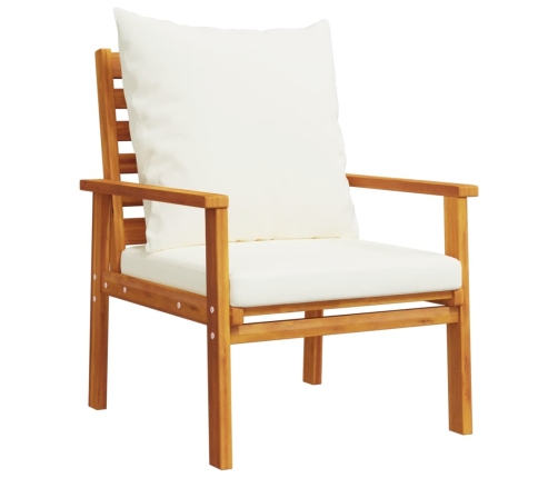 vidaXL 3-osaline aiamööbli komplekt patjadega, akaatsiapuit