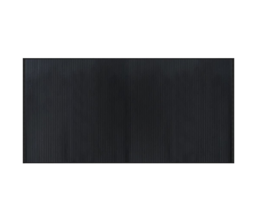 vidaXL paklājs, taisnstūra forma, melns, 100x200 cm, bambuss