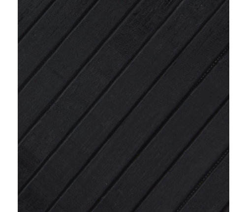 vidaXL paklājs, taisnstūra forma, melns, 100x200 cm, bambuss