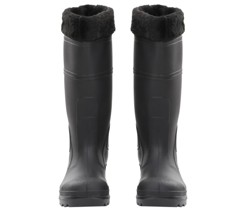 vidaXL gumijas zābaki ar izņemamu zeķi, melni, 40. izmērs, PVC