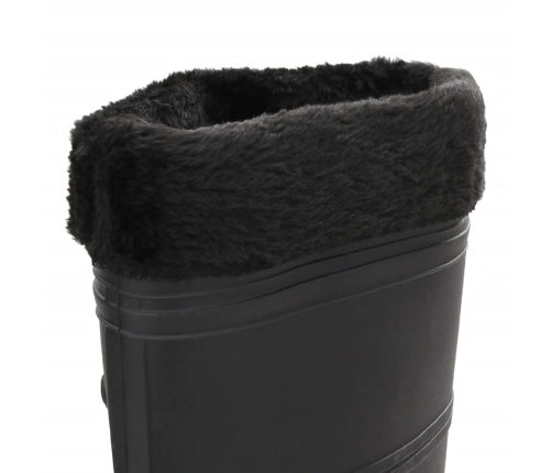 vidaXL gumijas zābaki ar izņemamu zeķi, melni, 40. izmērs, PVC