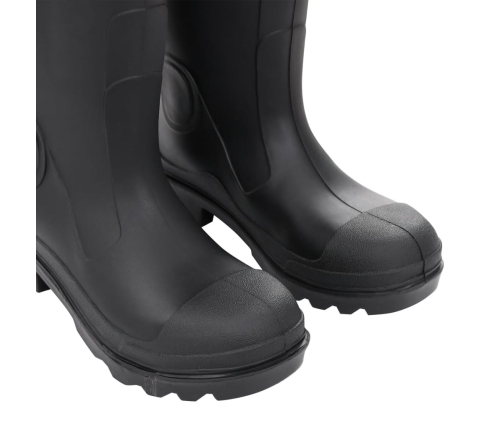 vidaXL gumijas zābaki ar izņemamu zeķi, melni, 40. izmērs, PVC