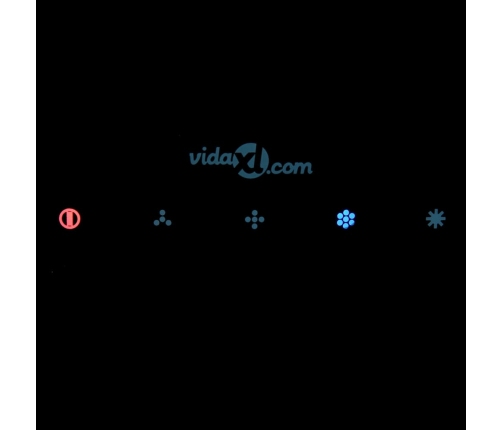 vidaXL virtuves salas tvaika nosūcējs, skārienjutīgs LCD, stikls
