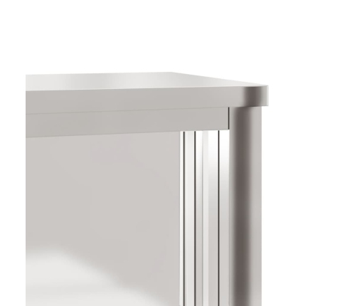 Virtuves Sienas Skapis Ar Bīdāmām Durvīm, Nerūsējošais Tērauds Vidaxl