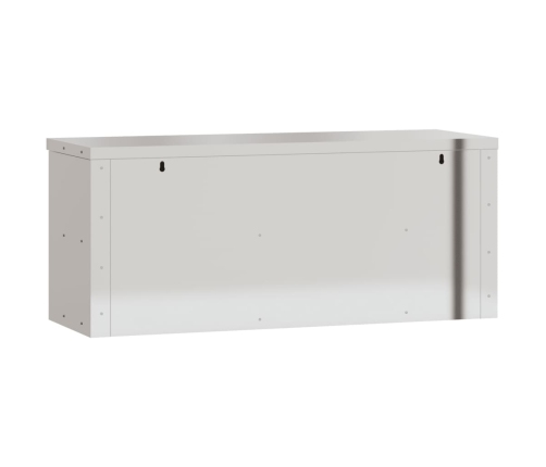 vidaXL virtuves sienas skapis ar bīdāmām durvīm, nerūsējošais tērauds