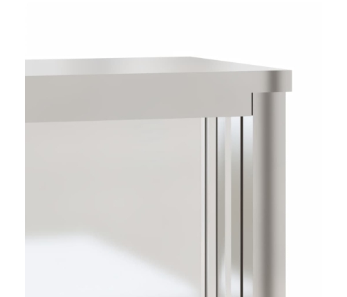 vidaXL virtuves sienas skapis ar bīdāmām durvīm, nerūsējošais tērauds