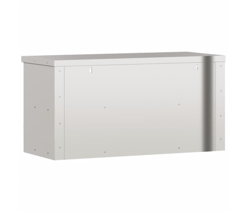 vidaXL virtuves sienas skapis ar plauktu, nerūsējošais tērauds