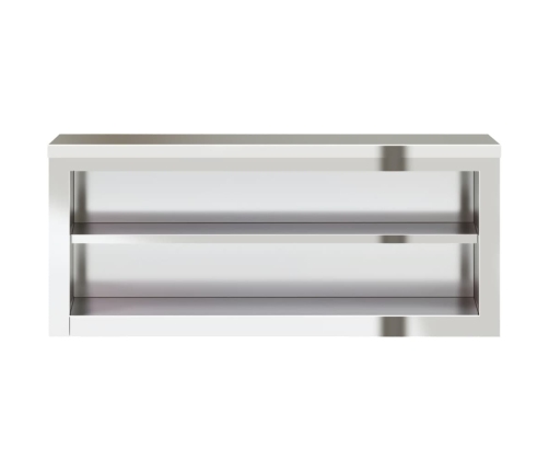 vidaXL virtuves sienas skapis ar plauktu, nerūsējošais tērauds