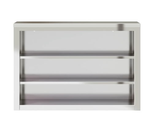 vidaXL virtuves sienas skapis ar plauktiem, nerūsējošais tērauds